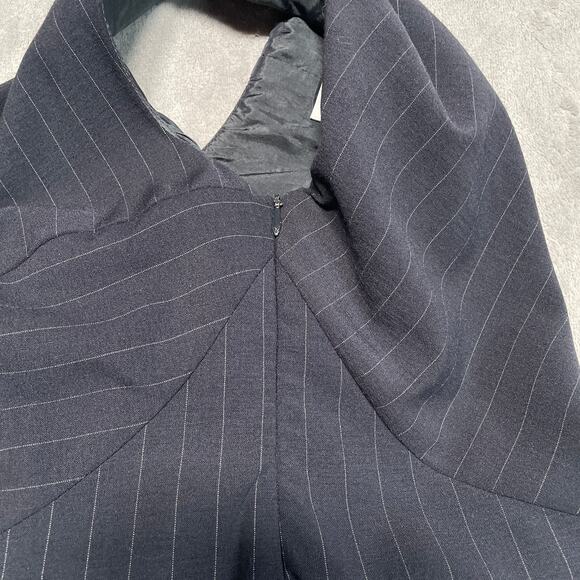 Moschino Cheap and Chic Dress Women XS Small Dark Blue Wool Blend Career Classic - Picture 6 of 15